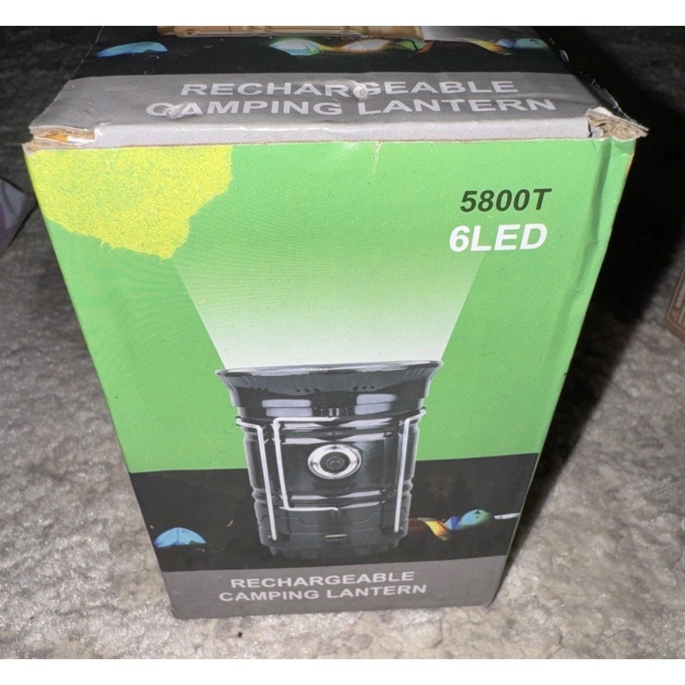 USB Rechargeable Lightin Flashlight Lantern Camping Lamp 5800T 6 LED New